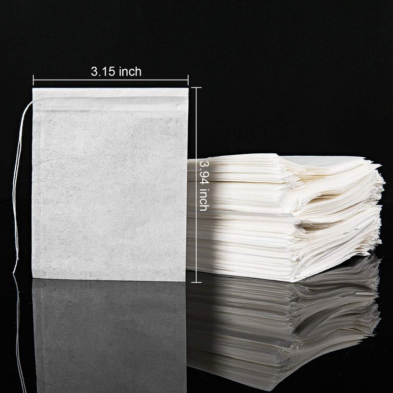 BetyBedy 100PCS Tea Filter Bags, Disposable Tea Bags for Loose Leaf Tea, Drawstring Empty Tea Infuser, BetyBedy Tea Steeper, Natural Wood Pulp Paper Material, 1-Cup Capacityï¼ˆ3.15 x 3.94 inchï¼‰ - Image 2